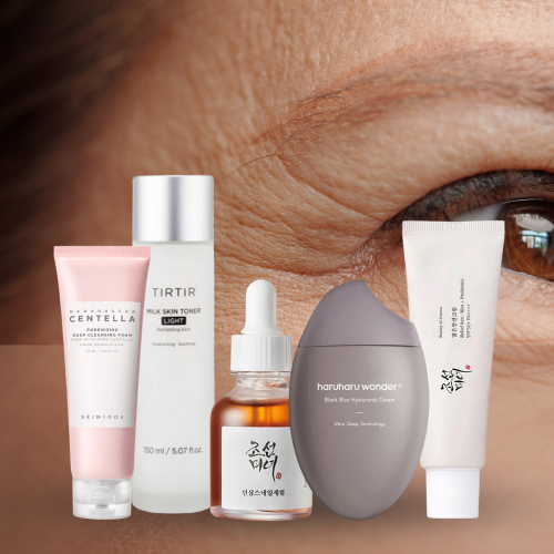 routine pack anti ride anti âge produits coréens